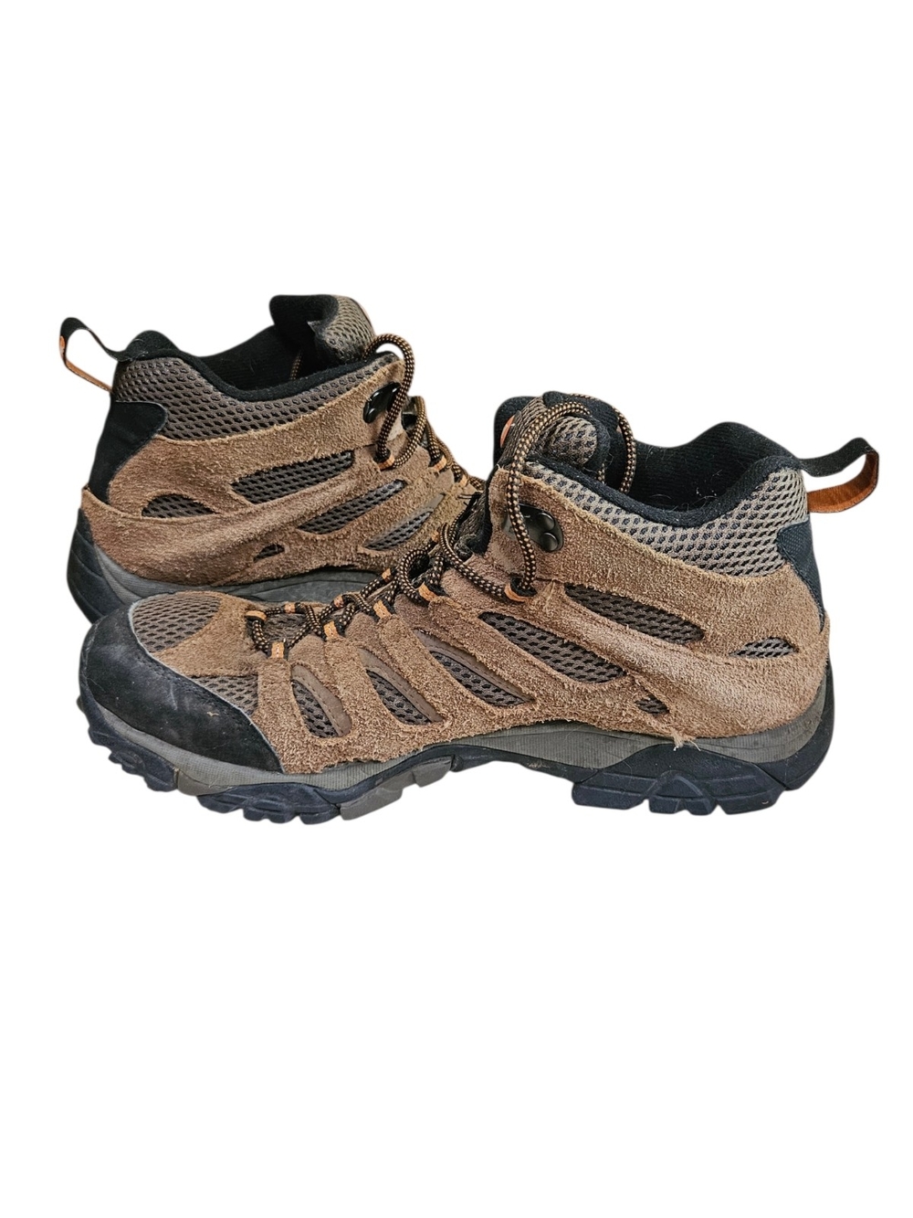 Merrell Brown and Black Men's Mid-Height Hiking Boots
